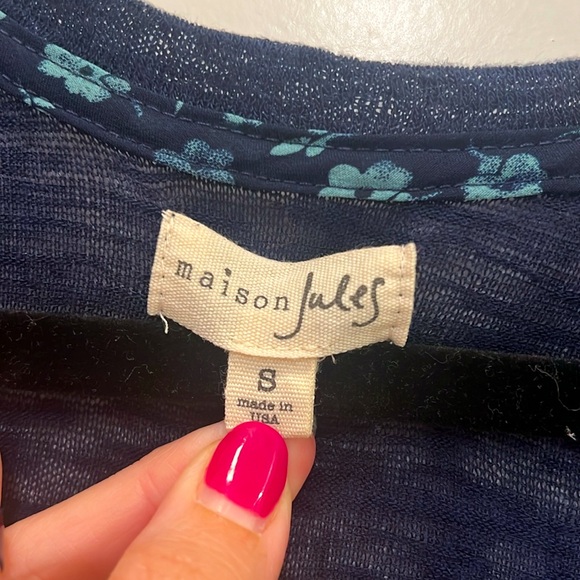 Maison Jules blue and green ruffle shirt‎ - Picture 2 of 3